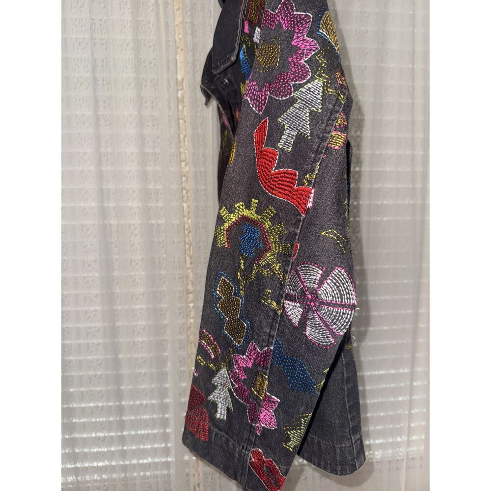 Vintage Y2k 90s Era Multiples Embroidered Denim Jacket - Picture 3 of 8